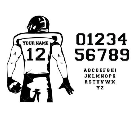 Customized Name and Number Football Player SVG, PNG, PDF, Football Mom SVG