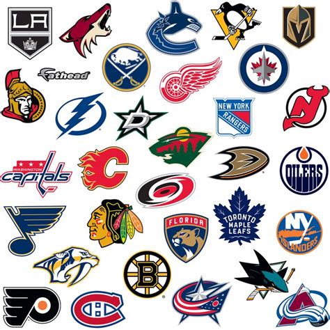 NHL: Team Logo Collection - Large Officially Licensed Removable Wall Graphics | Nhl logos, Nhl ...