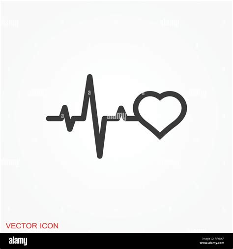 Heartbeat icon logo, vector sign symbol for design Stock Vector Image & Art - Alamy