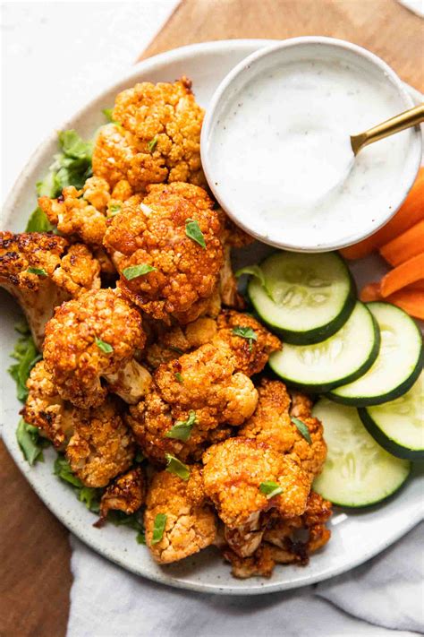 Air Fryer Buffalo Cauliflower Bites - Jar Of Lemons