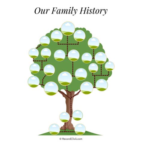 Blank Family Tree Charts - Blank Pedigree Chart | RecordClick.com