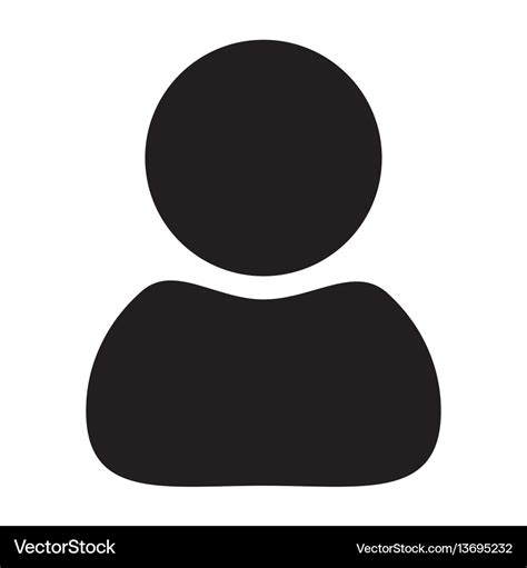 Black silhouette man icon on white Royalty Free Vector Image