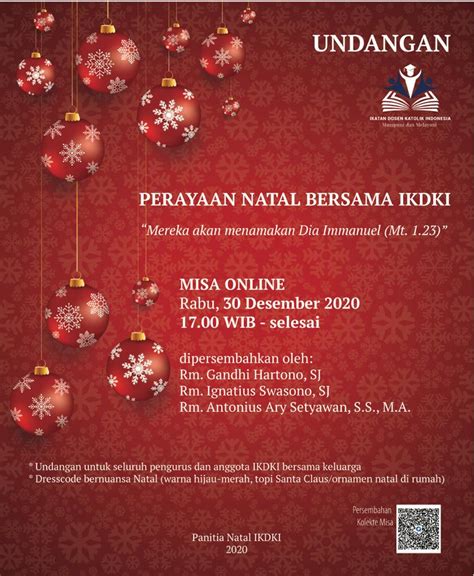 Contoh Undangan Natal Contoh Undangan Natal 2020 Undangan Perayaan ...