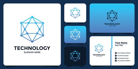 technology design logo and branding card 9458988 Vector Art at Vecteezy