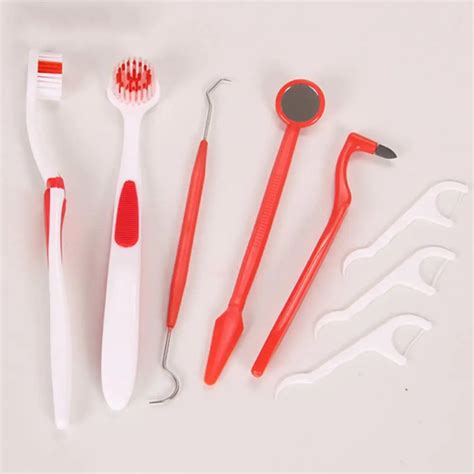 8pcs/1set Cleaning Dental Hygiene Products Oral Care Dental Care Tooth Brush Kit Teeth Whitening ...