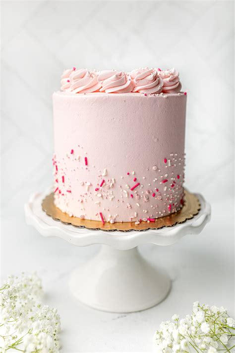 Light Pink Sprinkle Cake - Hapa Cupckaes & Bakery - Orange County, CA | Hapa Bakery