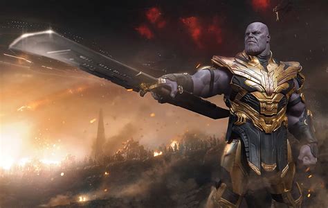 5120x2880px, 5K free download | Thanos, villain, avengers endgame, armor, battle, marvel ...