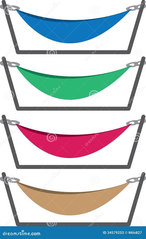 Hammock Colors stock vector. Illustration of enjoyment - 34579253