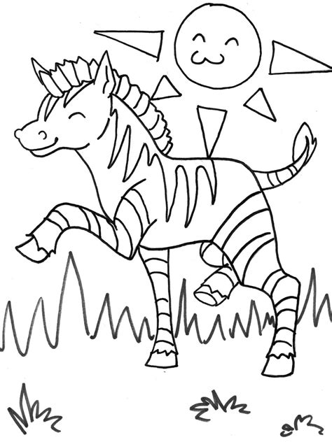 Free Printable Zebra Coloring Pages For Kids - Animal Place