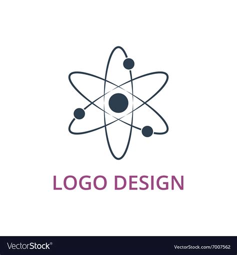 An atom logo Royalty Free Vector Image - VectorStock