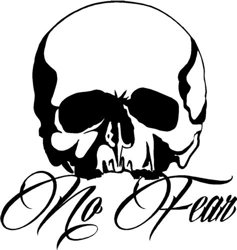 NO FEAR Tattoo Style Skull sticker Skull bike scooter sticker decal | eBay