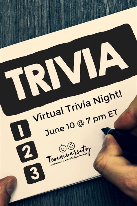 Virtual Trivia Night on Facebook Live - Twiniversity