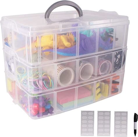 Amazon.com: Plastic Boxes with Adjustable Dividers