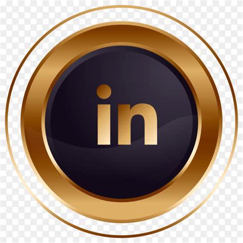 Luxury golden black Linkedin logo design premium vector PNG - Similar PNG