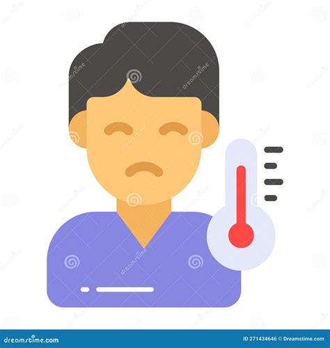 A Men with Thermometer Vector Design Sick Person Icon Stock Vector ...