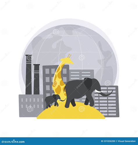 Habitat Loss for Wild Animals Abstract Concept Vector Illustration. Stock Vector - Illustration ...