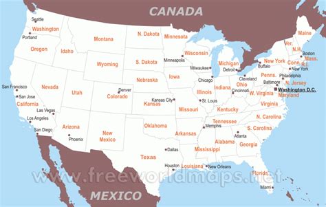 Printable Map Of Usa With Major Cities - Printable Maps