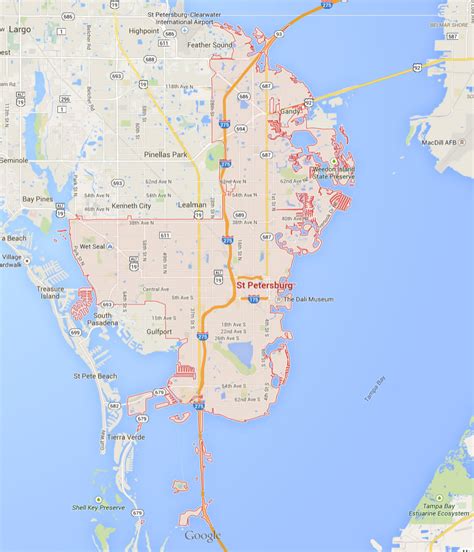 City Map Of St Petersburg Florida - Printable Maps