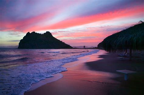 Pink Beach Sunset Wallpaper - WallpaperSafari