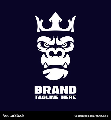 Modern angry gorilla logo Royalty Free Vector Image