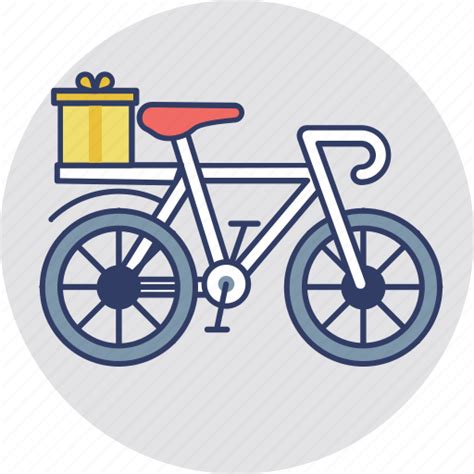 Cargo bike, courier service, delivery bike, delivery cycle, logistics transport icon