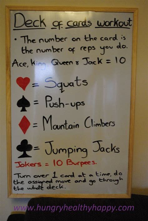 12 best Deck of Card Workouts images on Pinterest | Exercises, Exercise ...