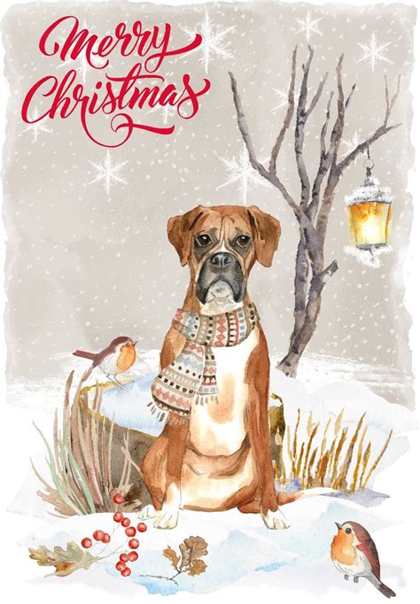 Best Boxer Christmas Cards And Labels - Annie the Boxer Girl