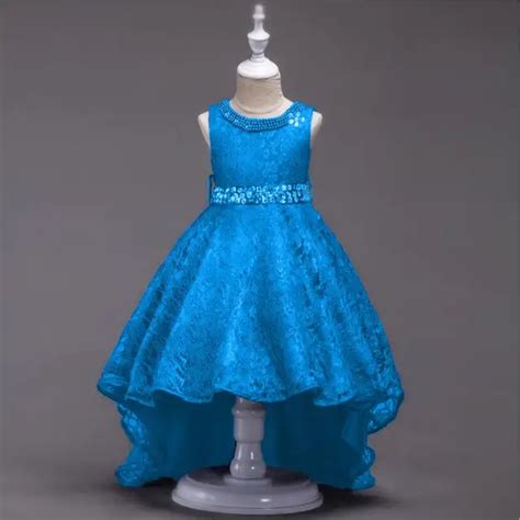 Flower Girls Dress Lace elegant Wedding Pageant 2018 Summer Princess Party Dresses Kids Clothes ...