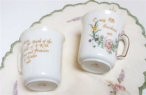 Vintage Royal Albert Bone China Mugs Birth of Prince William