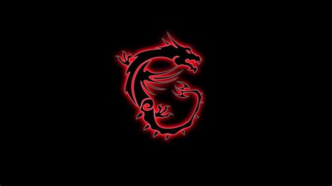 HD wallpaper: dragon illustration, red, game, black, gaming, MSI, red ...