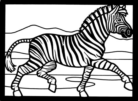 Free Zebra Coloring Pages