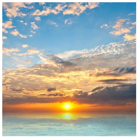 5X7ft Sunset Blue Sky The setting sun Wood Floor Vinyl Fabric Photography Backdrops-in ...