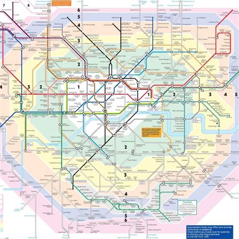 Zonal map of the London Underground and Overground networks (TfL... | Download Scientific Diagram