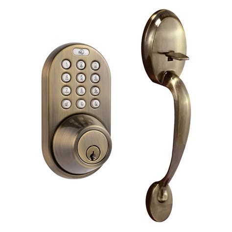 MiLocks Digital Deadbolt Door Lock and Passage Handleset Combo, Antique ...