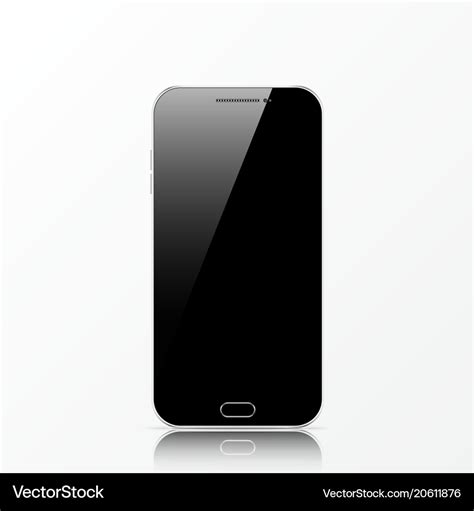 Modern black touchscreen cellphone tablet Vector Image