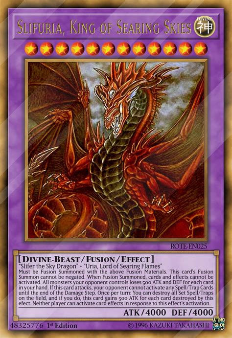 Slifuria, King of Searing Skies by ChaosTrevor | Yugioh dragon cards, Custom yugioh cards, Rare ...