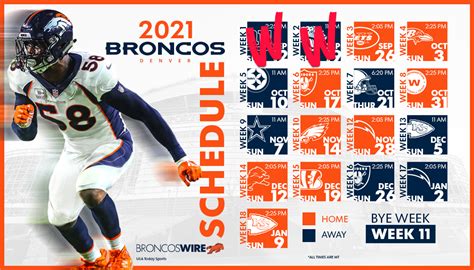 Denver Broncos 2021 schedule: Dates, times and TV info for every game