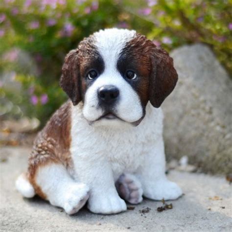 Hi-Line Gift Ltd. Sitting Saint Bernard Puppy Garden Statue - Walmart.com