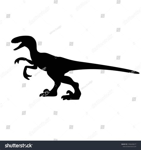 Velociraptor Silhouette Vector Illustration Isolated Stock Vector (Royalty Free) 1996638677 ...