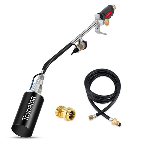 Buy Propane Torch Weed Burner,Flamethrower,Propane Garden Torch,9.8 FT Hose, Bottle Adapter ...