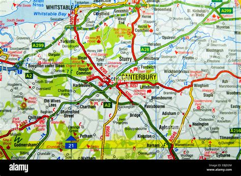 Canterbury Kent England Map - Dorisa Josephina