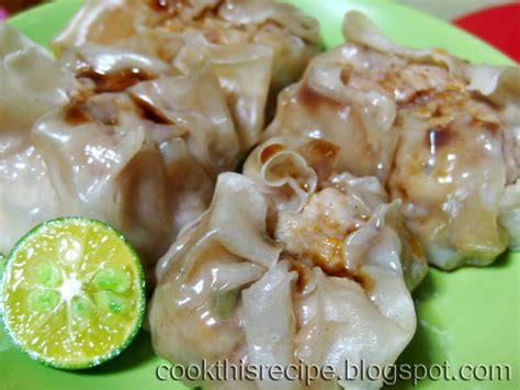 Cook this Recipe: Recipe: Pork Siomai