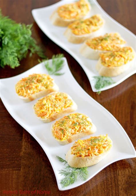 Carrot and Cheese Canapés Appetizers - Valya's Taste of Home