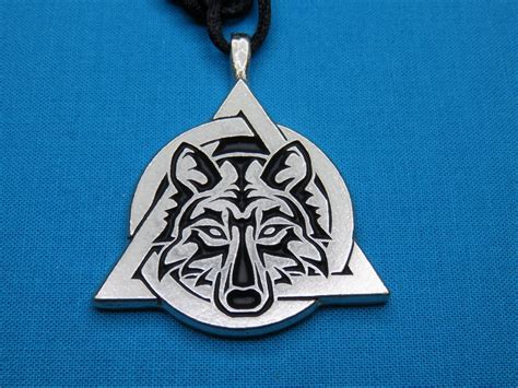 Tribal Wolf Therian Symbol Otherkin Large Silver Pewter | Etsy