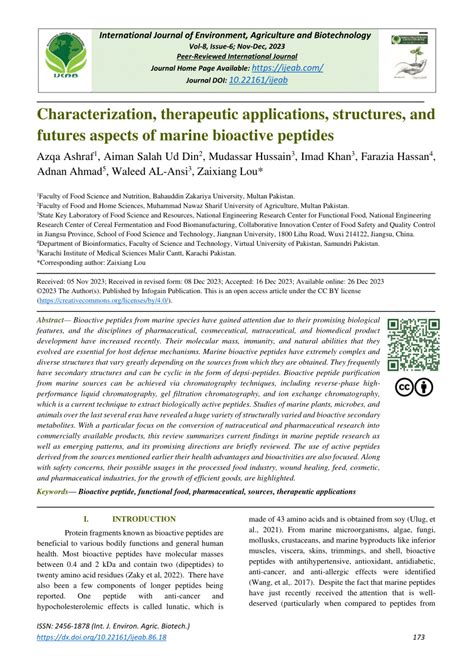 (PDF) Characterization, therapeutic applications, structures, and futures aspects of marine ...