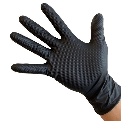 UltraBlack PRO-3D Black Nitrile Gloves, 7 mil, Diamond Textured, Extra - www.kingseal.com