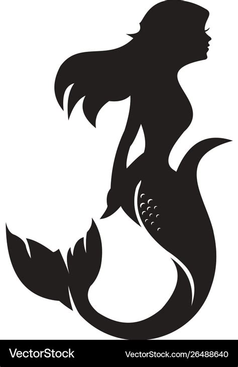 Mermaid logo template Royalty Free Vector Image