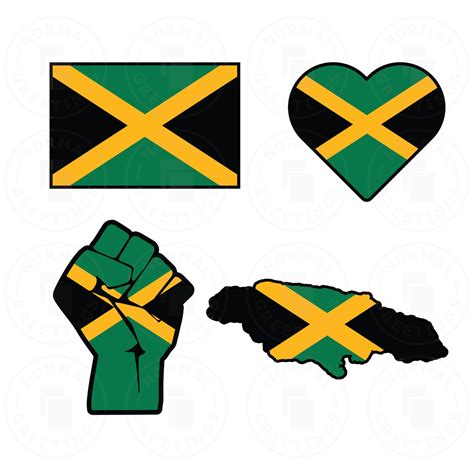 Jamaica Flag SVG PNG Bundle Jamaican Flag Caribbean American - Etsy Ireland