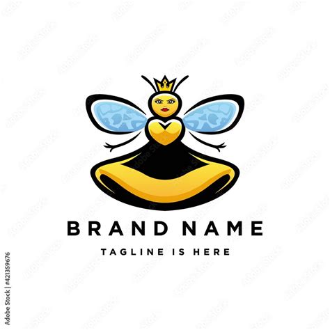 queen bee logo design modern templates Stock Vector | Adobe Stock