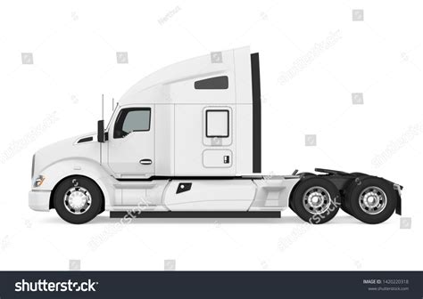 Semitrailer Truck Isolated Side View 3d Stock Illustration 1420220318 | Shutterstock